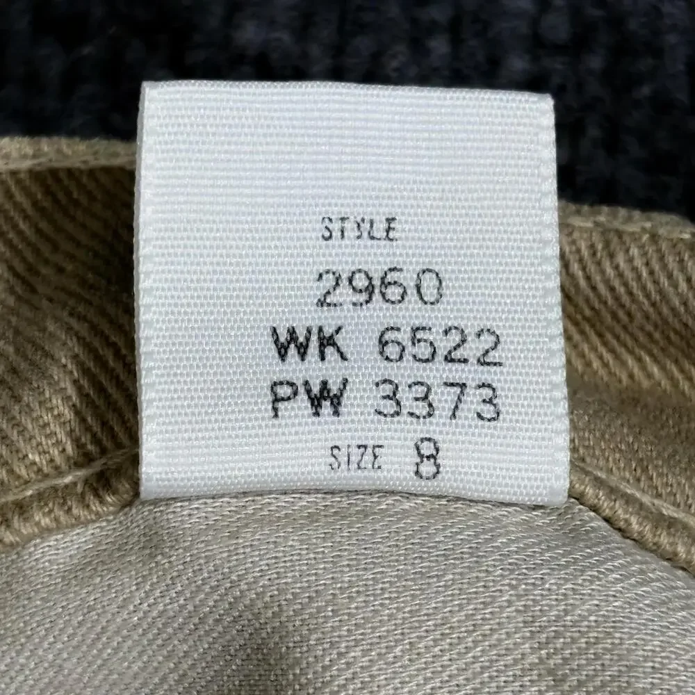 Bass Shorts Womens 8 Beige Khaki High Rise Denim Cut Off Raw Hem Casual Summer